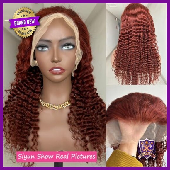 24 Inch Human Hair Deep Wave Lace Front Wig 13x4 HD Lace